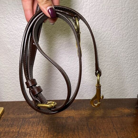 Coach Peyton Leather Cora Domed Satchel F25671 Brass/ Mahogany‎ - Picture 11 of 16